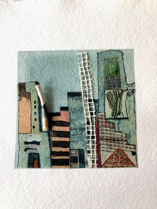 Obra Collage Serie Ciudades de Papel (6)
