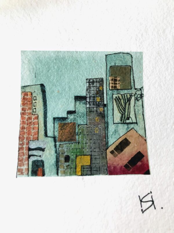 Obra Collage Serie Ciudades de Papel