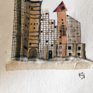 Obra Collage Serie Ciudades de Papel (2) VENDIDO